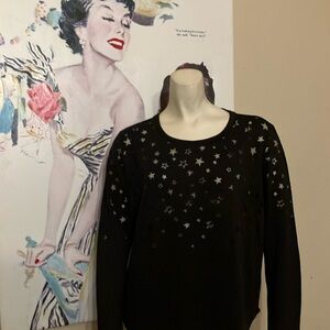 Black Star Pattern Women's Top